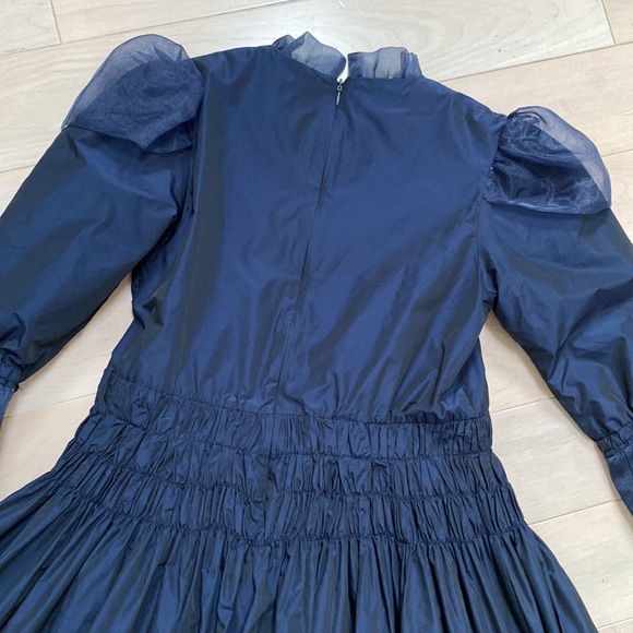 Carlucci kids girls puff sleeve ruffle trim party dress - Picture 13 of 14